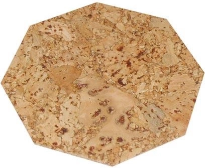 Korkovni pogrinjek, osmerokotnik 15 cm, set 6 kosov