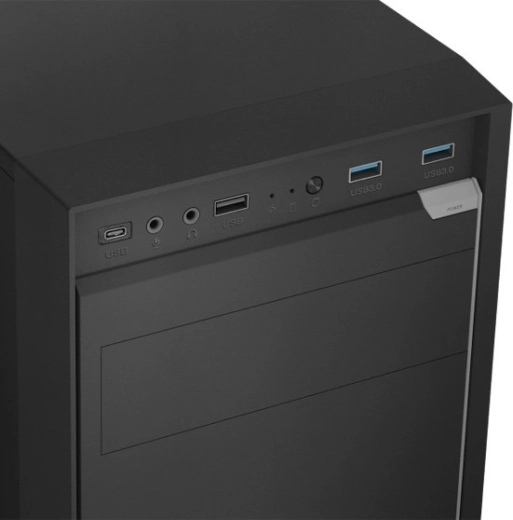 Sodoben sprednji panel z USB‑C in hitrimi USB 3.0