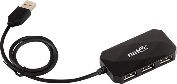 USB razdelilnik 4 vrat LOCUST USB 2.0 črna
