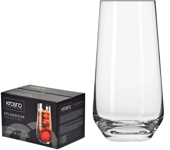 Visoki kozarci za pijače SPLENDOUR 480 ml, 6 kosov – Krosno