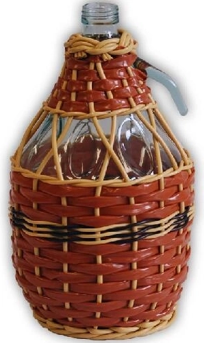 Pleteni stekleni demižon 3 l – mešanica barv