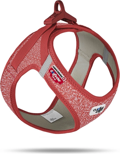 Curli oprsnica za pse z merino volno s sponko, rdeča, velikost L (8–13 kg)