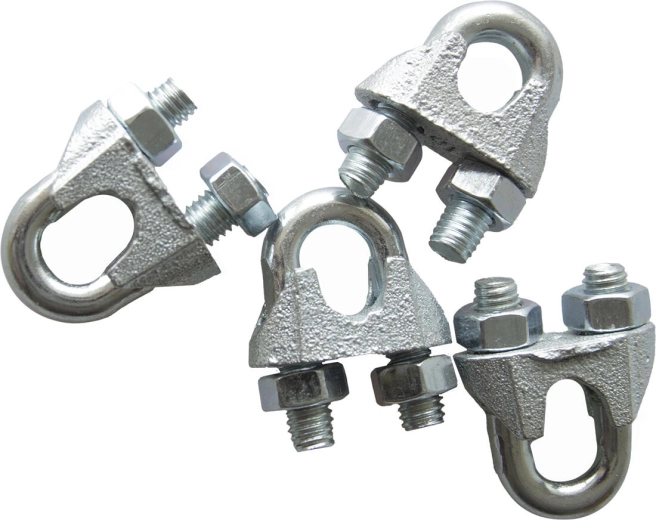 Wire rope clip 8 mm, galvanized steel (10 pcs)