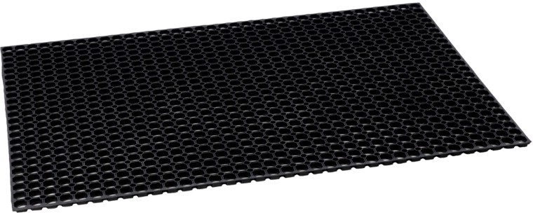 Gumijasta preproga z satovjem 100 × 150 cm, črna