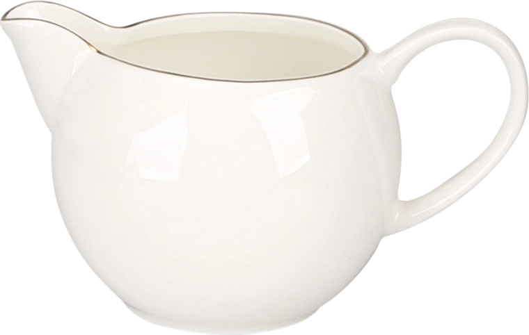 Bella zlata linija porcelanasti vrček za mleko 380 ml krem