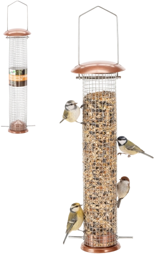 Bakreno ptičje krmilnico – valj 9 × 39 cm