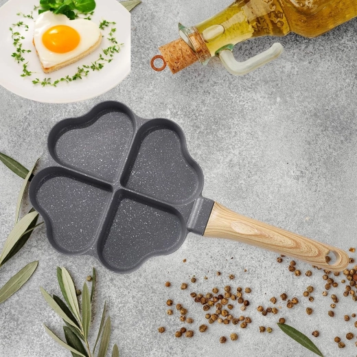 Pancake and egg pan with heart shapes, induction compatible