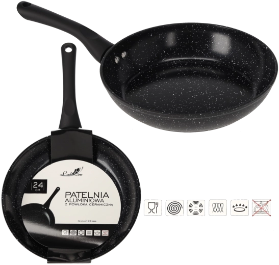 Aluminijasta ponev 24 cm s keramično površino za indukcijo