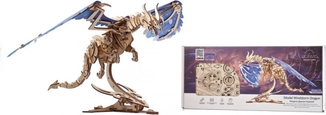 UGEARS mehanske 3D sestavljanke vetrni zmaj, 320 kosov