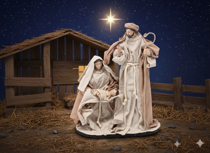 Božična figurica sveta družina 41 cm