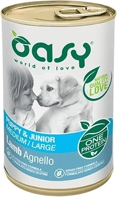 Oasy One Protein Puppy & Junior Medium/Large jagnjetina 400 g