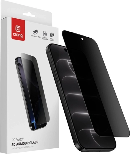 Privacy 3D Armour Glass kaljeno zaščitno steklo za iPhone 18 Pro