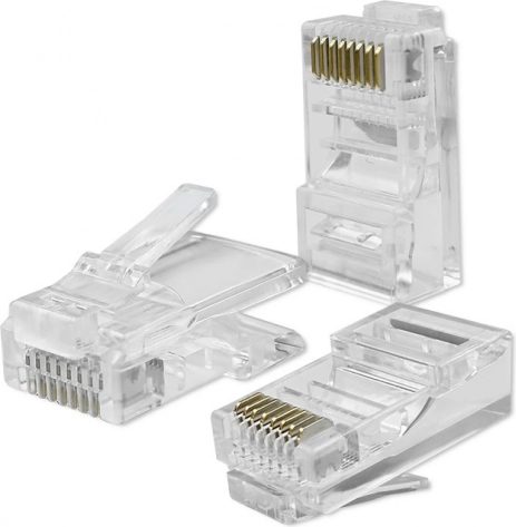 Modularni konektor RJ45 CAT5e UTP, pozlačeni kontakti 100 ks