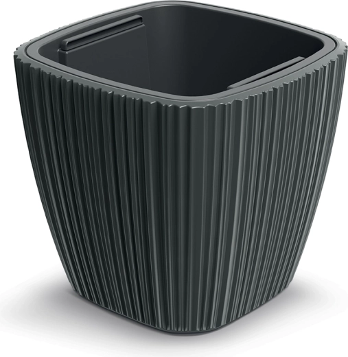 Cvetočnik Oro 39 cm temno siv z odstranljivo vložko