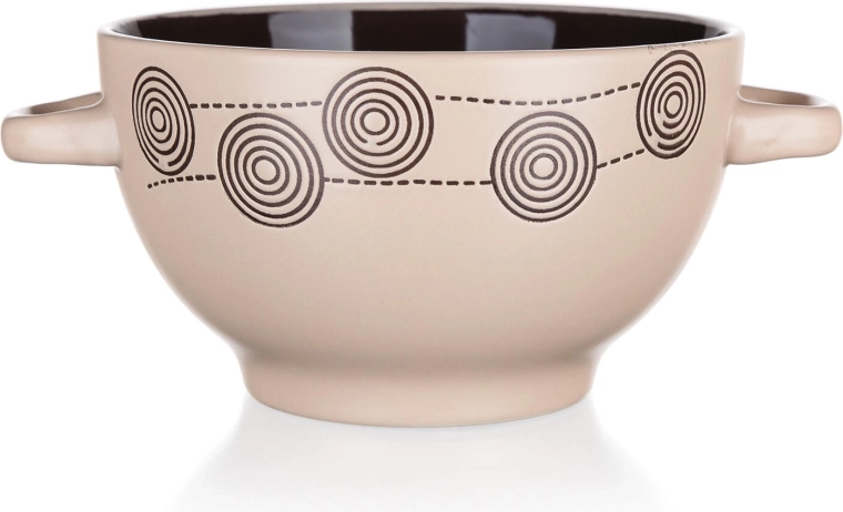 Keramična skleda Spirala kremna 13,5 cm