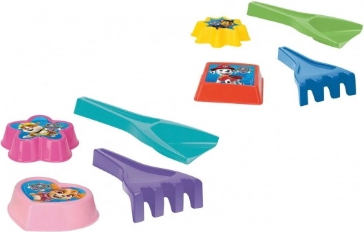 Sand Play Set 4 pcs Paw Patrol – shovel, rake and 2 molds