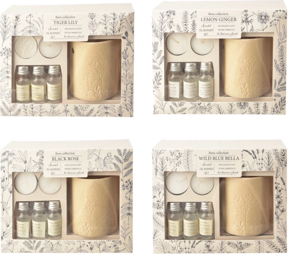 Keramična aromalampa – set 6 kosov (mešanica 4 dizajnov)