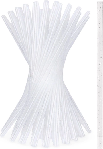Set bleščečih večkratnih slamic 22 cm – 50 kos