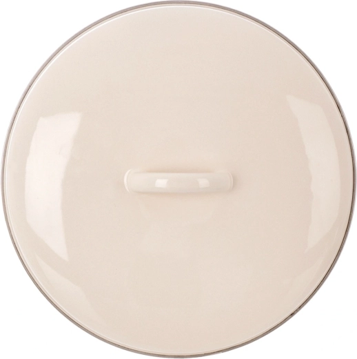 Kremni emajlirani pokrov 26,5 cm