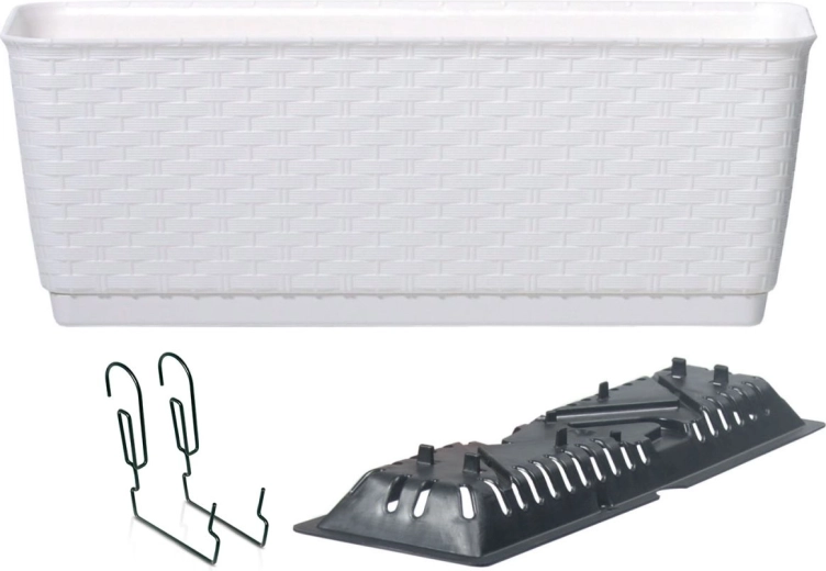 Viseči koritnik Ratolla PW 49,2 cm bel z podstavkom