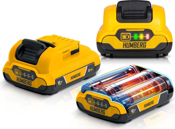 Dva zamenljiva 12V Li‑Ion akumulatorja z LED-indikacijo