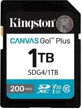 Sd kartica 1 tb kingston canvas go! plus 200 mb/s c10 u3 v30