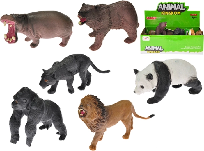 Safari živali 8–10 cm, komplet 12 vrst