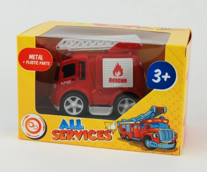 Kovinsko vozilo v škatli