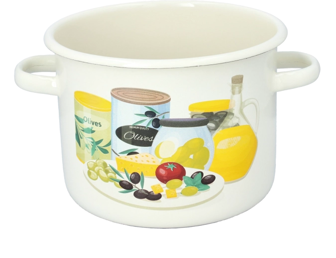 Cream design with olive motif