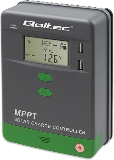 MPPT 40A 12V/24V sončni polnilni regulator z LCD, Bluetooth in 2× USB za GEL in LiFePO4