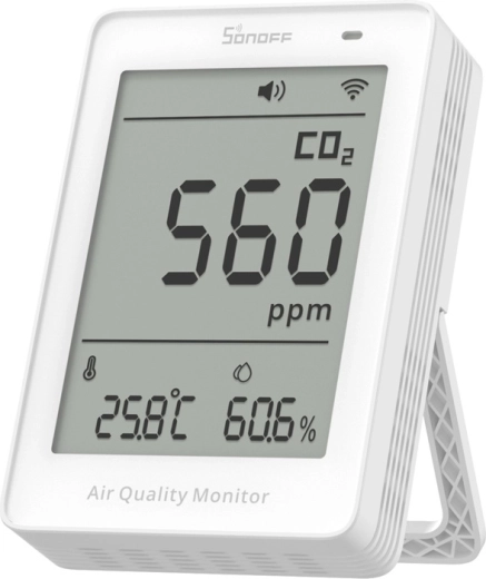 Sonoff AirGuard CO2 – Wi‑Fi LCD merilnik kakovosti zraka