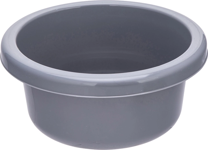 Okrogla plastična posoda 4 l siva 26 cm