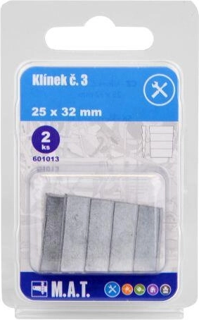 Leseni klin za toporišče št. 3, 25 × 32 mm (2 kosa)