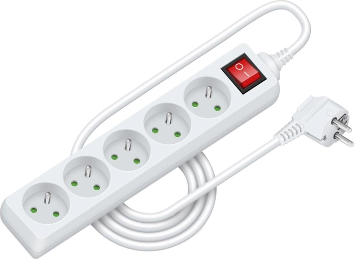 RETLUX Extension Lead with Switch, 5 Sockets, 2 m