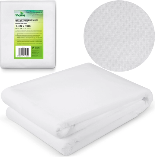 Prekrivna agrotekstilija 160 × 1000 cm PLONOS, bela, 50 g/m²