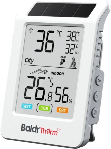 Baldrtherm solarno napajan Wi‑Fi termohigrometer HCS596WB