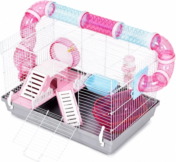 An equipped cage for rest and movement