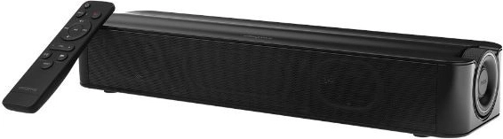 Brezžični soundbar Creative Stage SE pod monitorjem