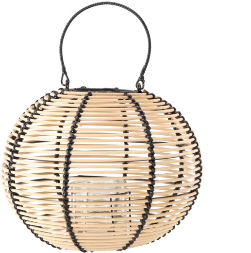 Leseni lampijon 35 × 27 cm v naravno črni barvi