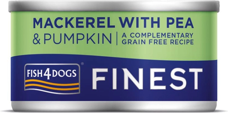 Konzerva za pse z skušo, bučo in grahom FISH4DOGS 85 g