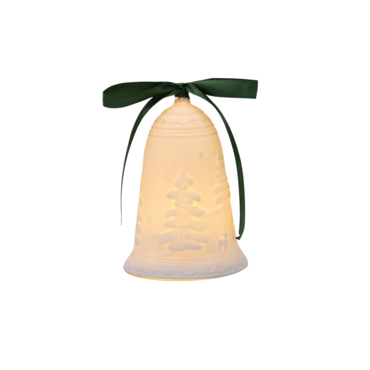 Keramični božični zvonček z LED osvetlitvijo