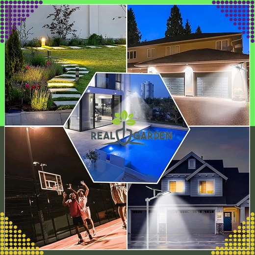 Sončna vrtna svetilka na drog 300 W, 299 LED, ulični panel