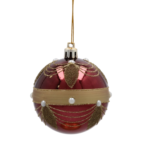 Razkošna burgundsko rdeča z zlatimi detajli