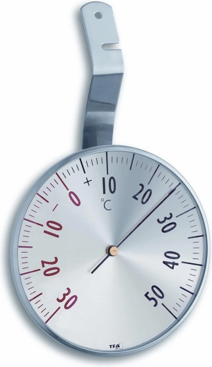 Okenski okrogli termometer iz nerjavnega jekla 7,5 cm