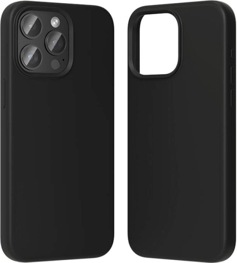 Silikonski ovitek za iPhone 15 Pro z podporo MagSafe od Vention (črn)