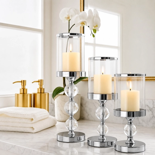 Glass cover for a candle
