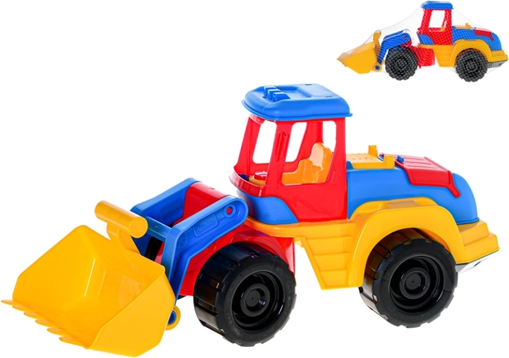Plastični traktor nakladač 45 cm za peskovnik in vrt