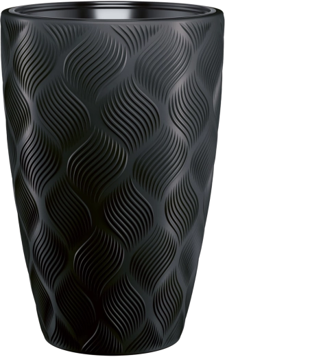 Cvetlični lonec FLOW Slim 40 × 58 cm – globoko črna