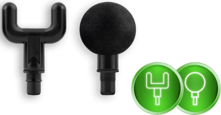 8 zamenljivih glav za ciljno olajšanje