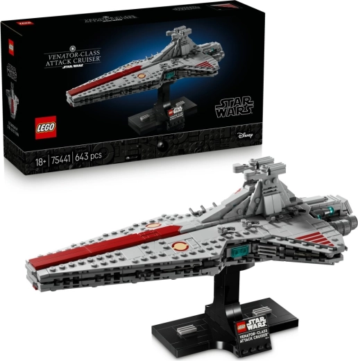LEGO Star Wars napadalna križarka razreda Venator – zbirateljski model na podstavku